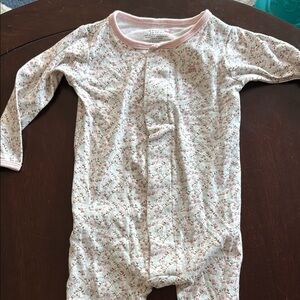 6-9 Mo - Magnetic Me Pink Floral Baby Footie